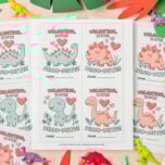 Dinosaur Valentine Printable