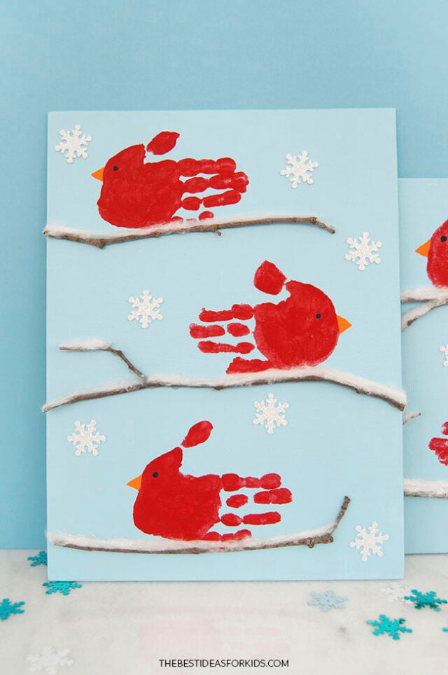 Handprint Cardinal Art