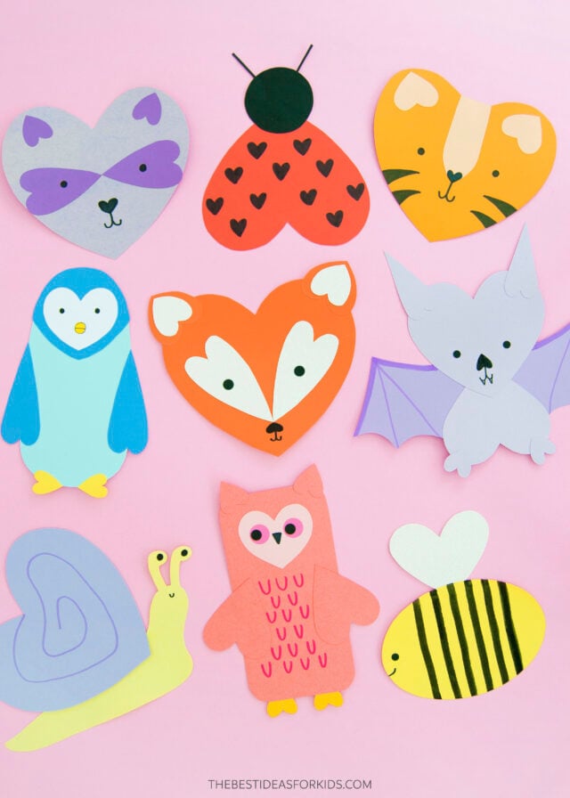 Heart Animal Crafts for Kids
