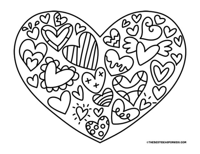 Heart Coloring Pages (Free Printables) - The Best Ideas for Kids