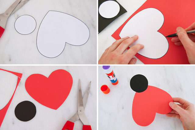 Ladybug Heart Steps