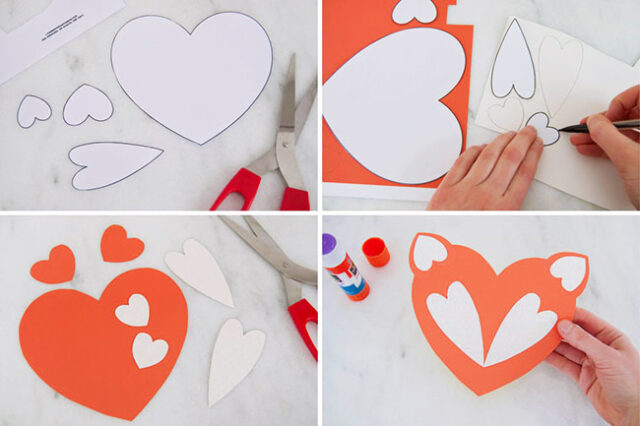 Paper Fox Heart Steps