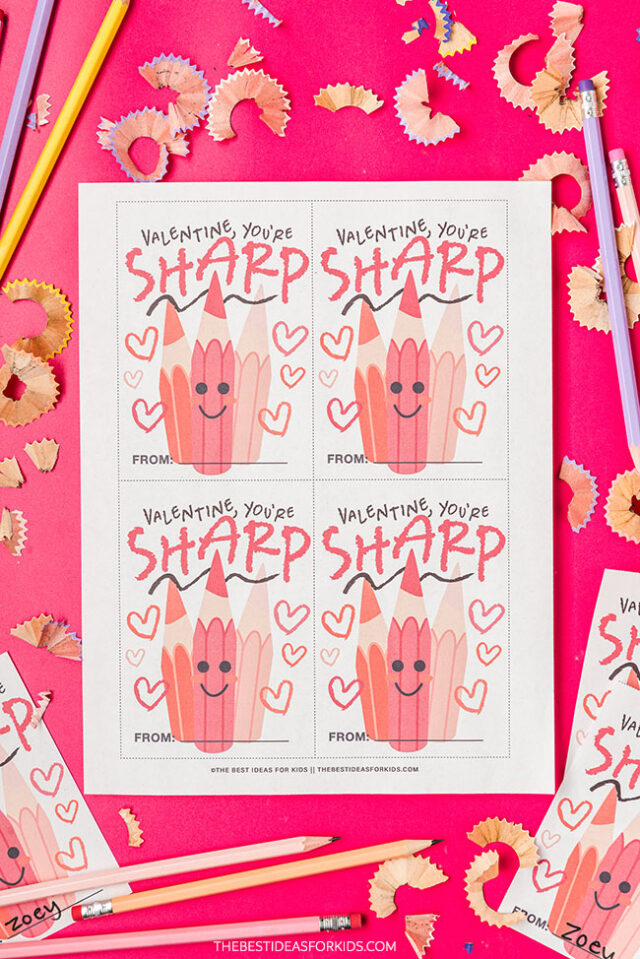 Pencil Valentine Free Printable