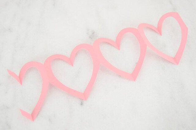 Pink paper garland