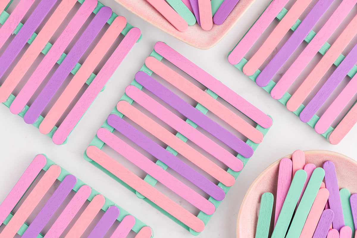 Popsicle Stick Coaster - The Best Ideas for Kids