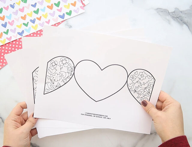 Print Heart Card Templates