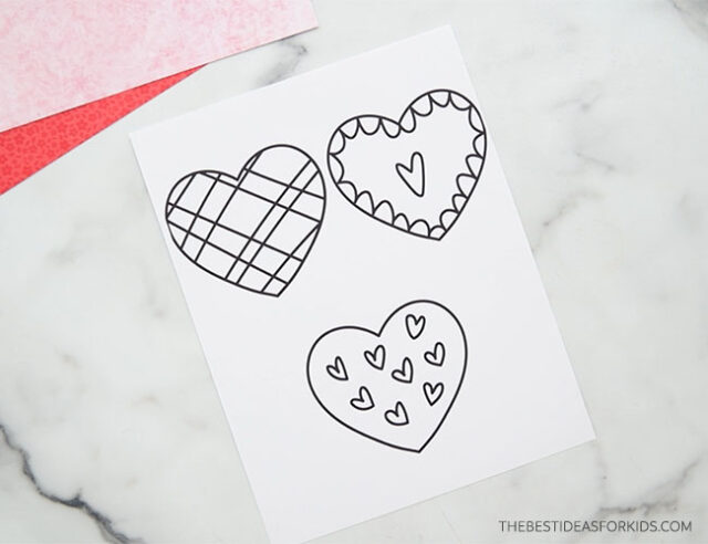 Printable Hearts for Wreath