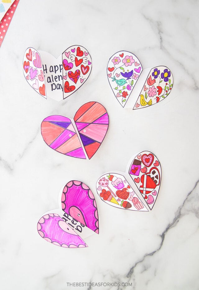 Printable Paper Heart Cards