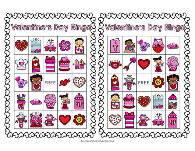 Valentine Bingo Free Printable Cards