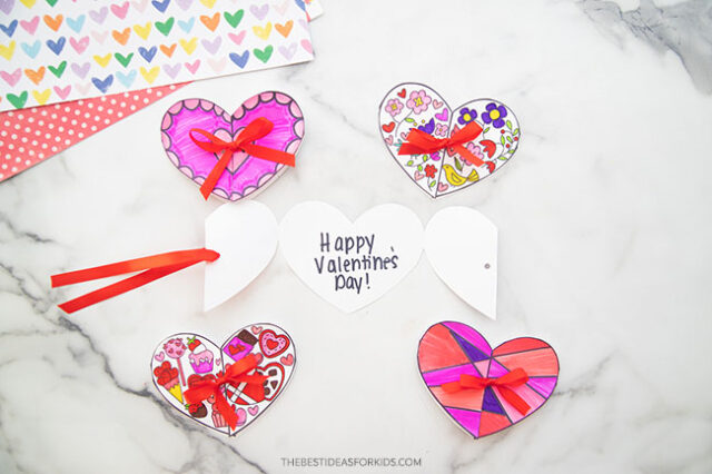 Valentine Paper heart cards