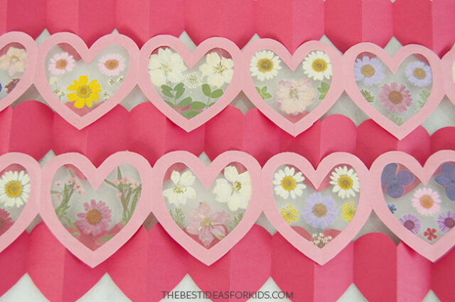 Valentine's Day Pressed Flower Hearts