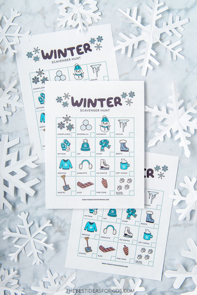 Winter Scavenger Hunt Printable