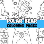 polar bear coloring page