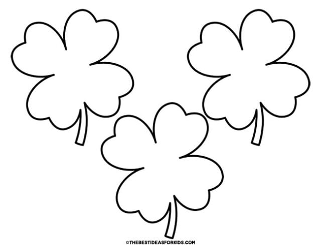 3 clovers per page template