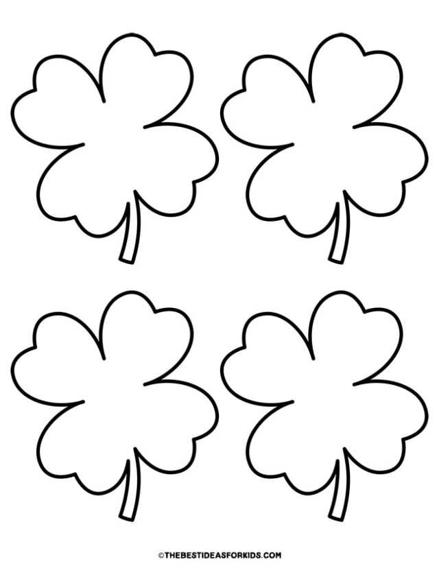 4 clovers per page template
