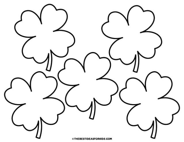 5 clovers per page template