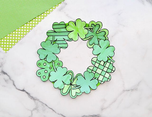 All clovers attached to paper plate