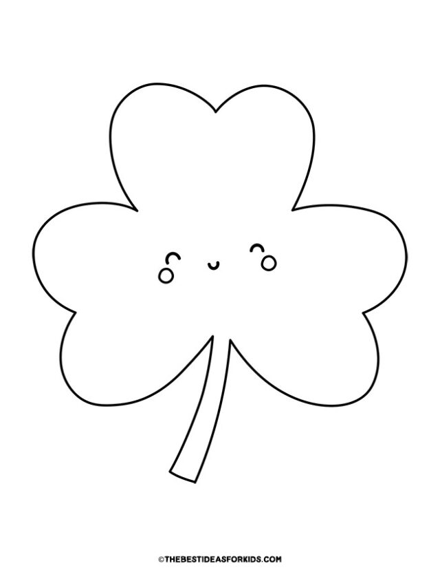 Cute Shamrock Coloring Page
