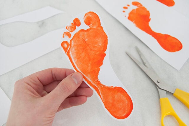 Cutting out orange footprint