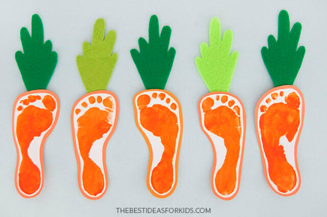 Foot Print Easter Crafts
