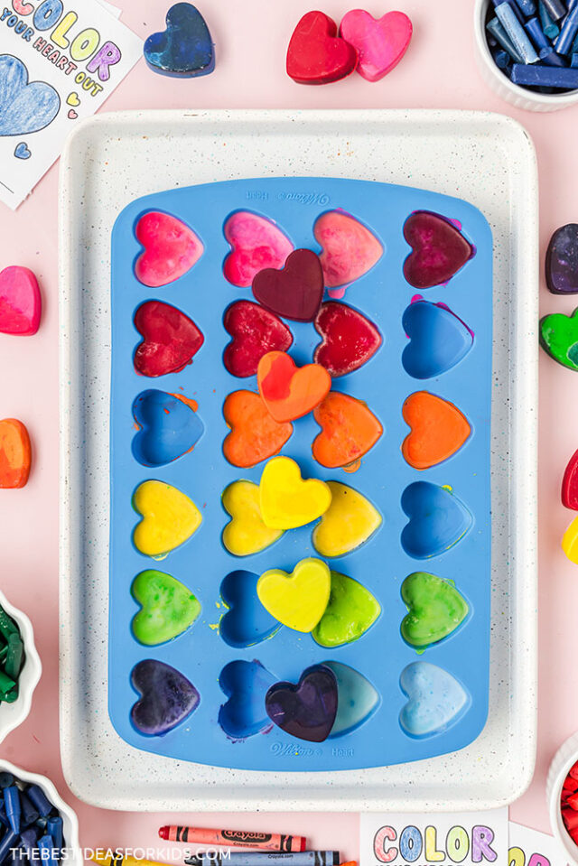 Make crayon hearts