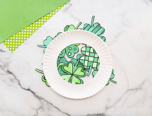 Paper plate with hole cut out