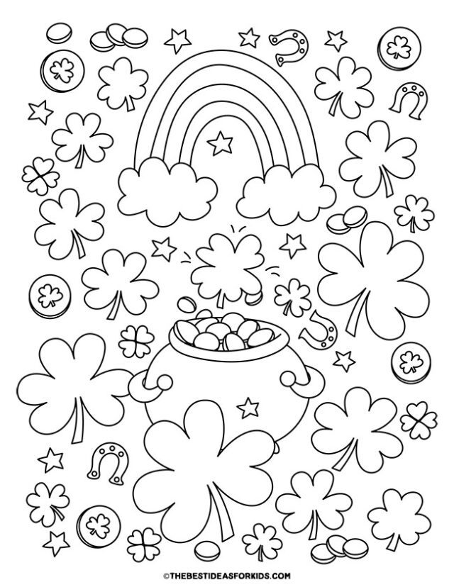 Shamrock Designs Coloring Page