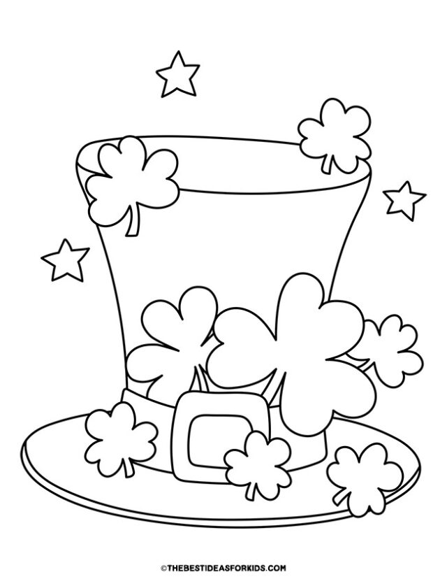 Shamrock Hat Coloring Page