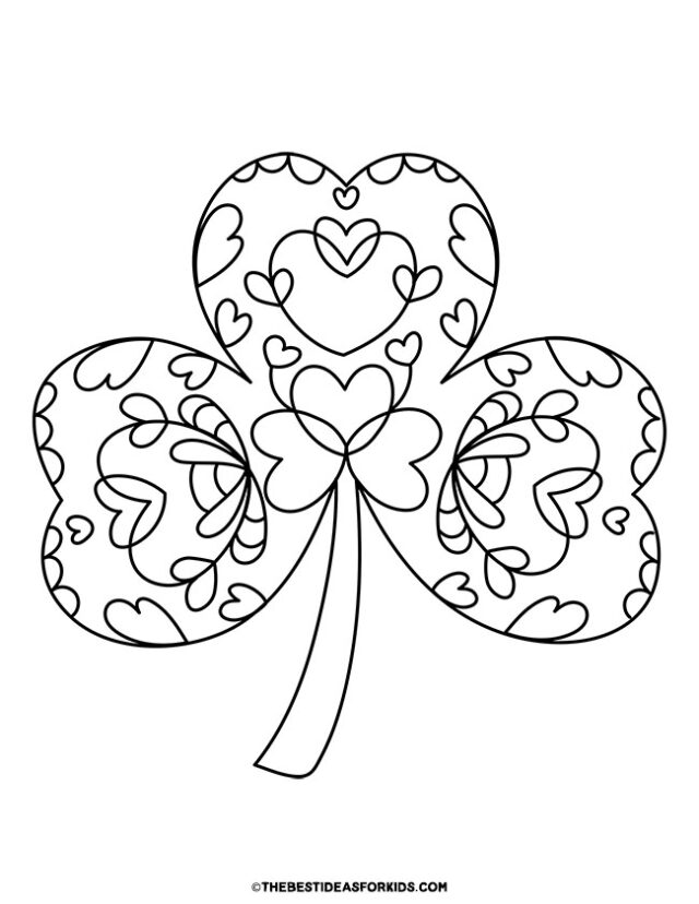 Shamrock Pattern Coloring Page