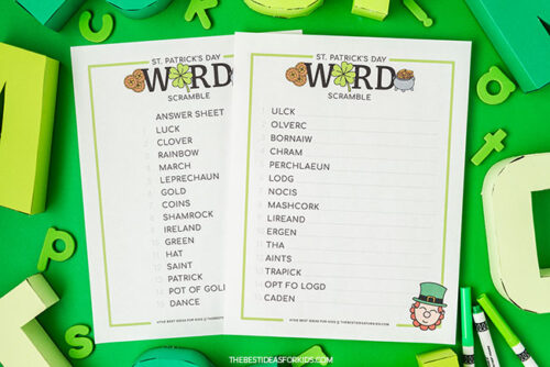 St Patrick's Day Word Scramble (Free Printable) - The Best Ideas for Kids