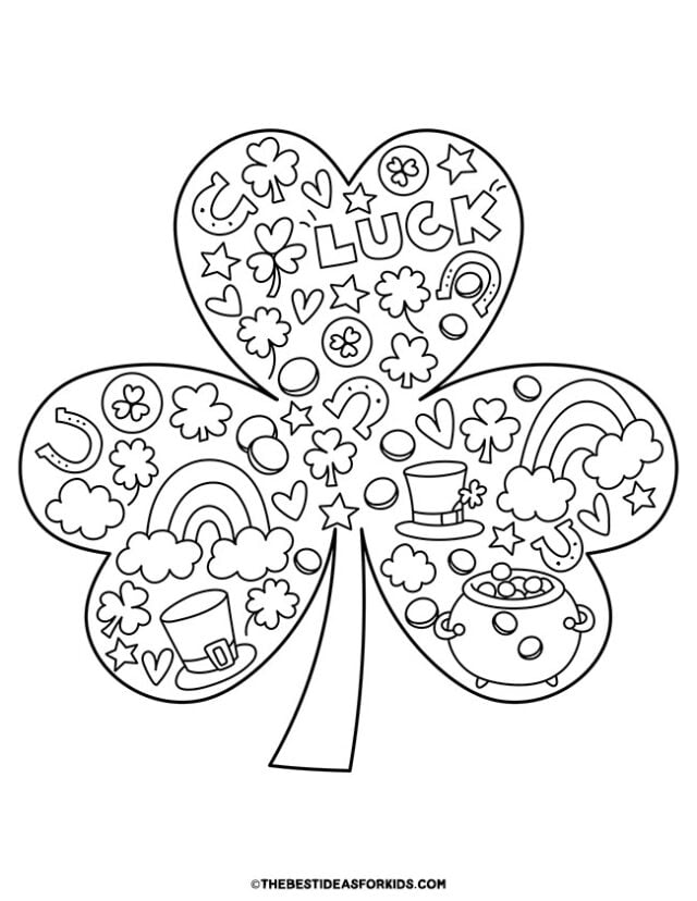 St Patricks Day Shamrock Coloring Page