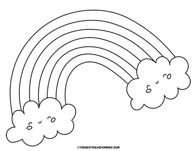 cute rainbow coloring page