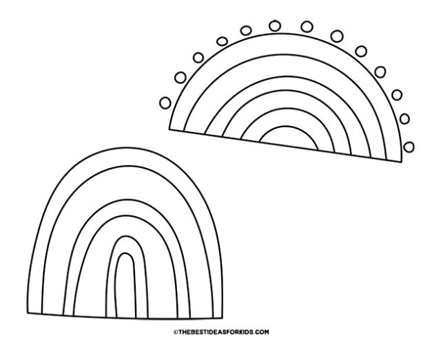 fun rainbows coloring page