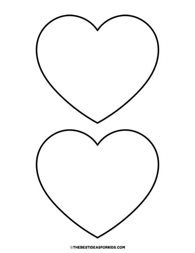 heart template (2 per page)