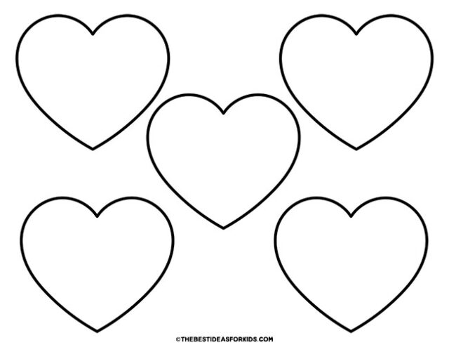 heart template (5 per page)