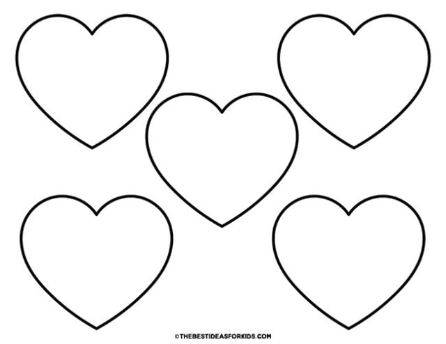 heart template (5 per page)