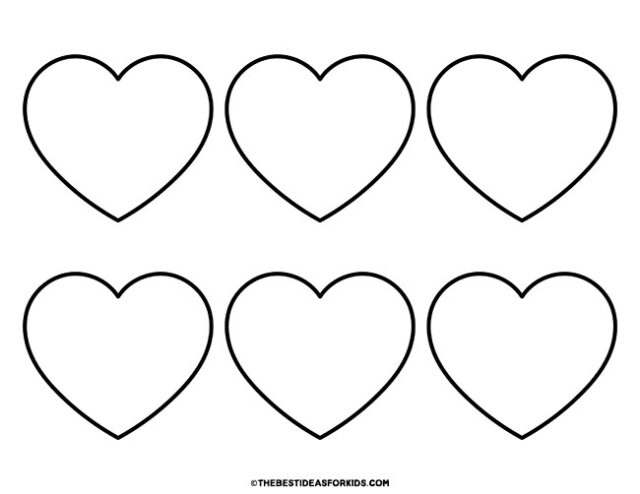 heart template (6 per page)