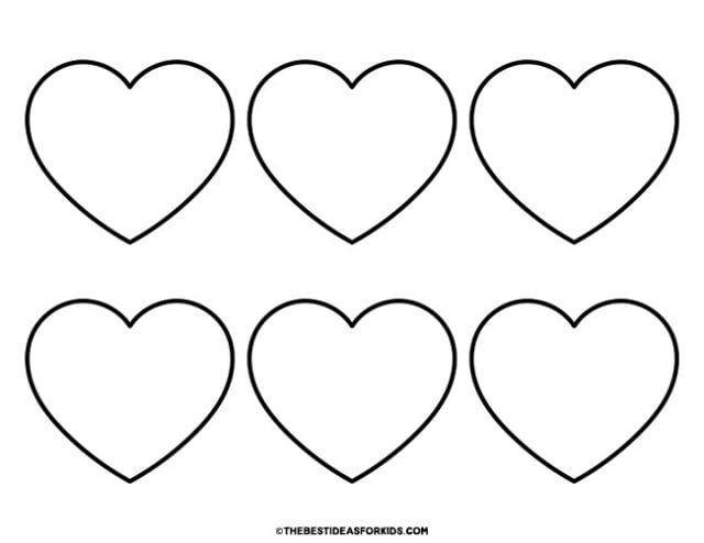 heart template (6 per page)