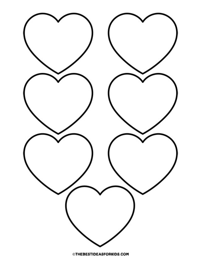 heart template (7 per page)