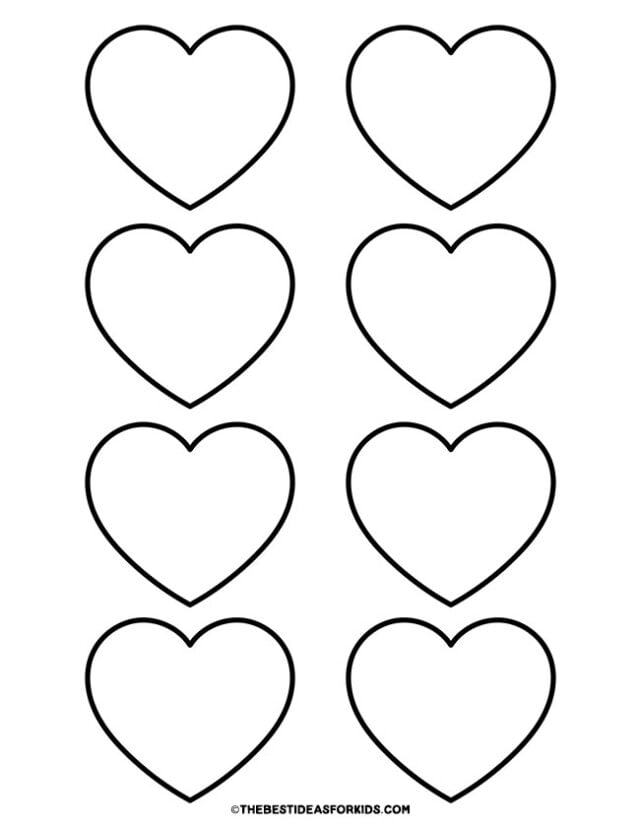 heart template (8 per page)
