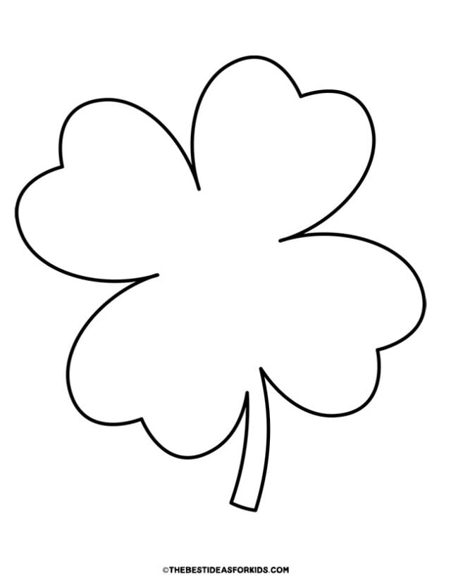 large 4 leaf clover template