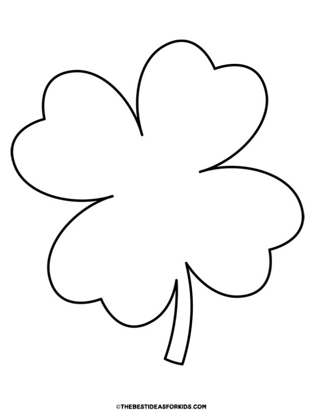 Four Leaf Clover Template (Free Printables) - The Best Ideas for Kids