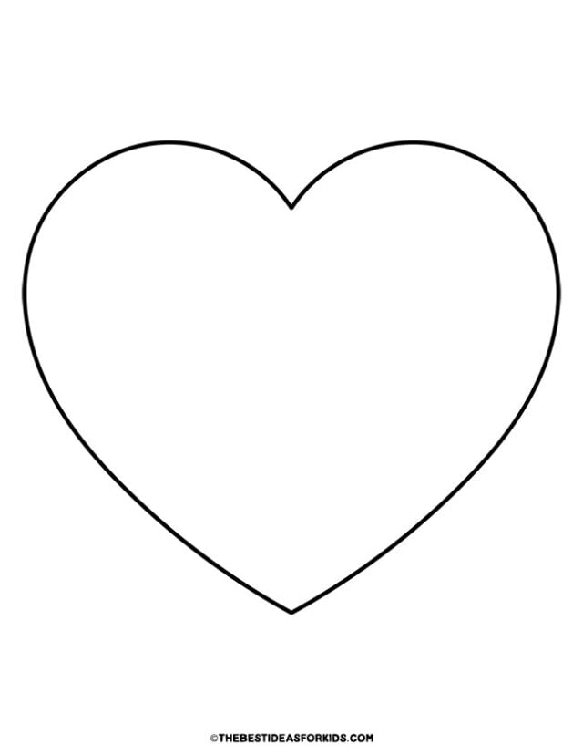 Heart Template (Free Printables) - The Best Ideas for Kids