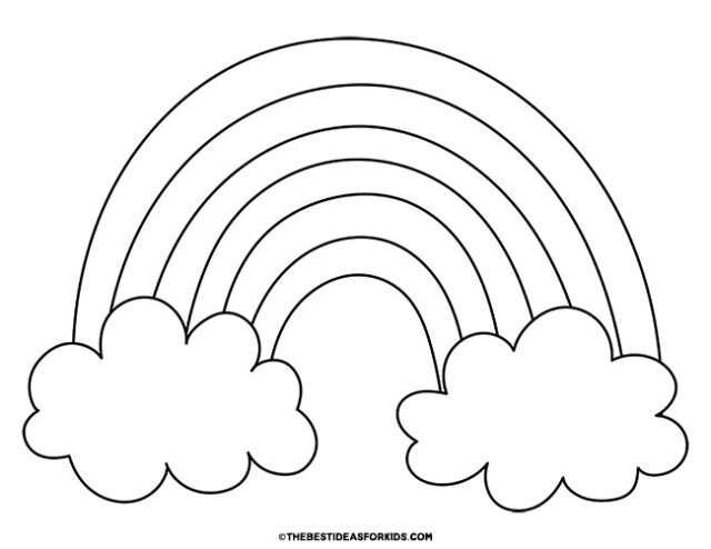 rainbow coloring page