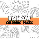 rainbow coloring page cover