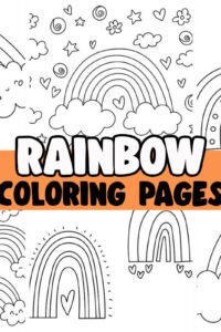 rainbow coloring page cover