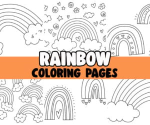 rainbow coloring page cover