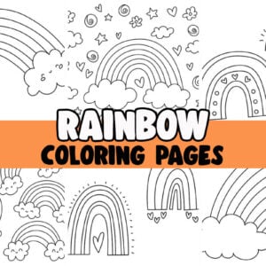 rainbow coloring page cover
