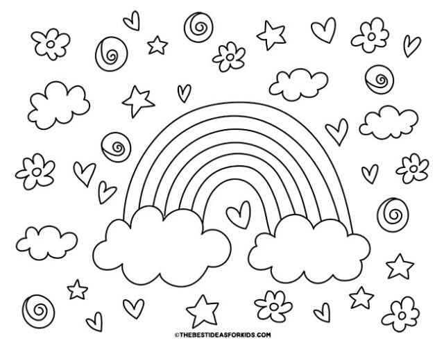 rainbow pattern coloring page