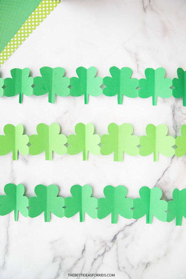 shamrock paper chain craft